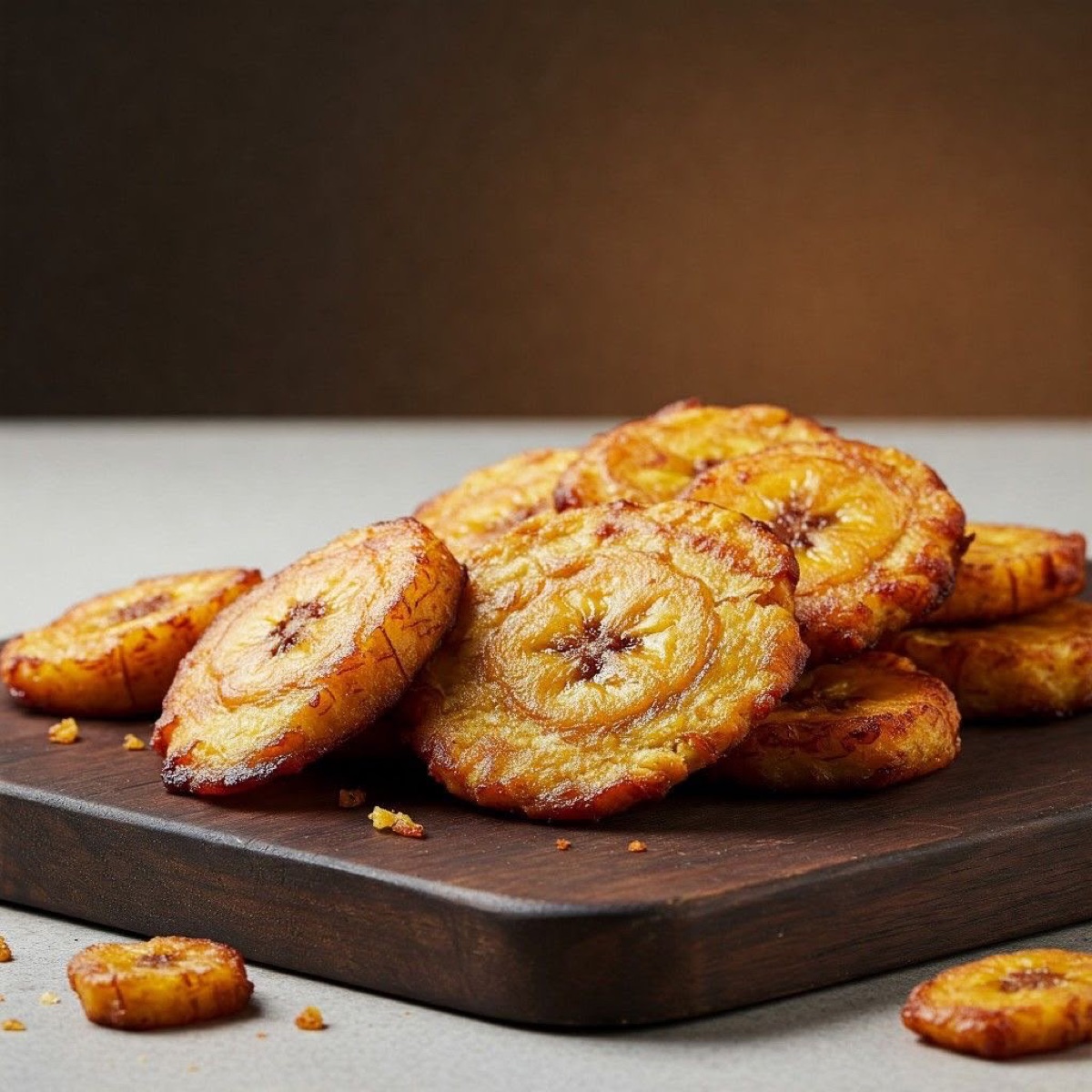 Plátanos maduros fritos, dorados y dulces